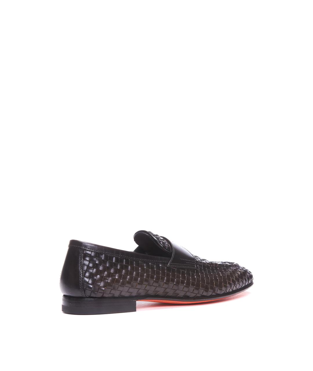 SANTONI Коричневые кожаные лоферы, фото 2