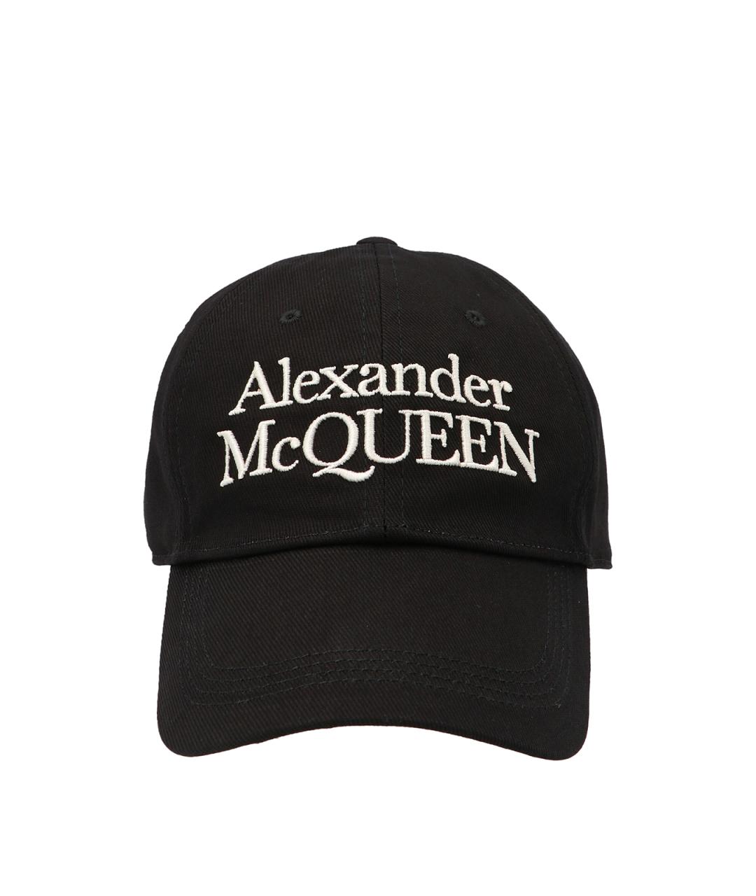 ALEXANDER MCQUEEN Черная хлопковая кепка/бейсболка, фото 1
