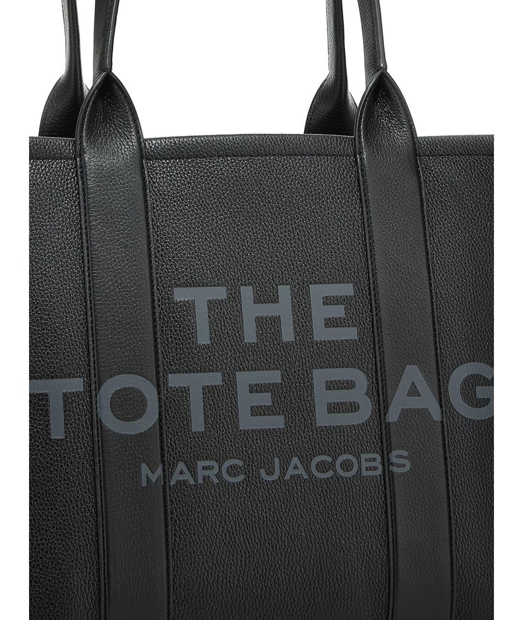 MARC JACOBS Черная кожаная сумка тоут, фото 4