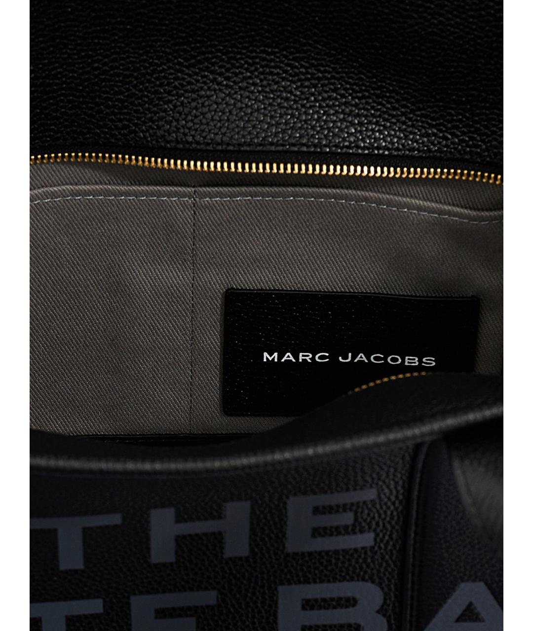 MARC JACOBS Черная кожаная сумка тоут, фото 3