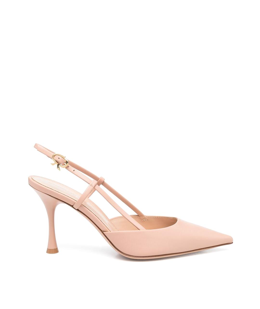 GIANVITO ROSSI Розовые кожаные туфли, фото 1