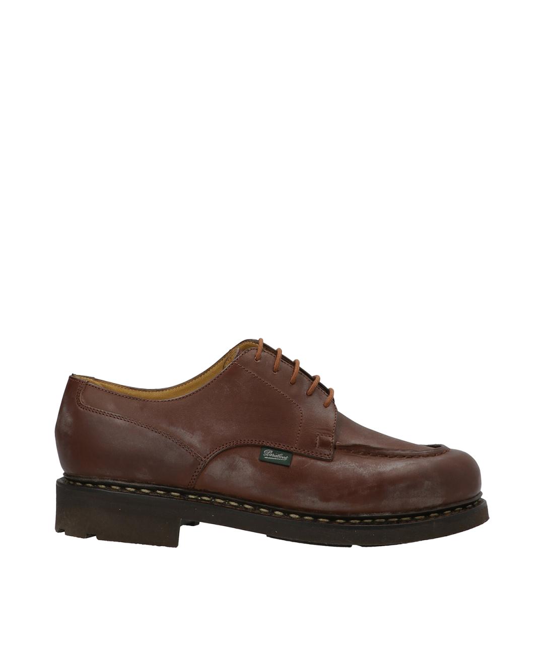 PARABOOT Коричневые кожаные низкие ботинки, фото 1