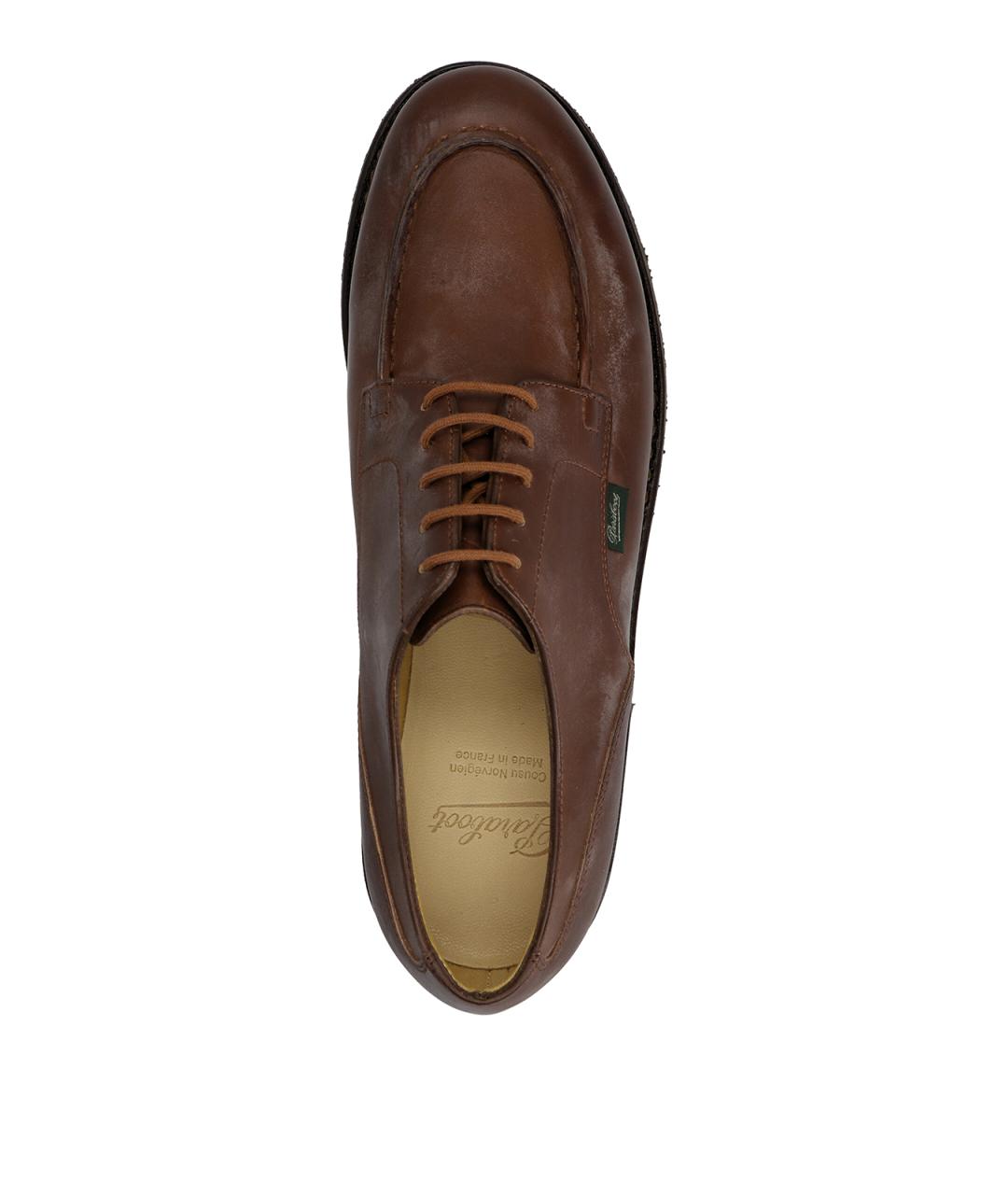 PARABOOT Коричневые кожаные низкие ботинки, фото 3