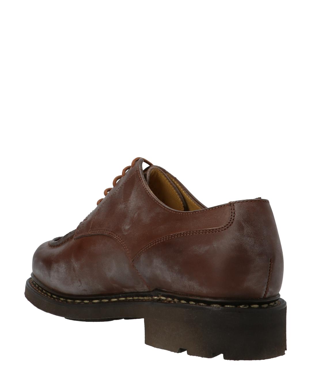 PARABOOT Коричневые кожаные низкие ботинки, фото 2