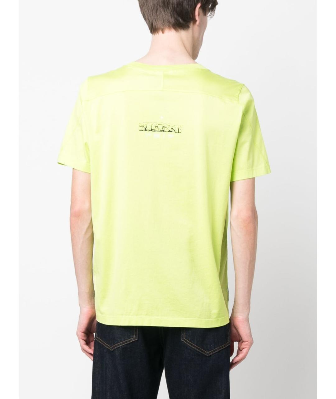 STONE ISLAND Зеленая хлопковая футболка, фото 2