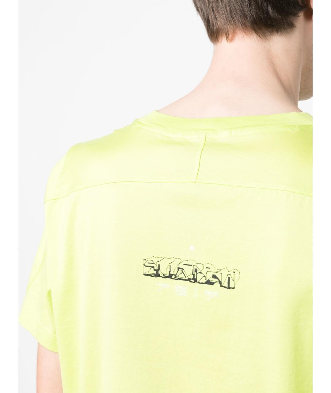 STONE ISLAND Зеленая хлопковая футболка, фото 5