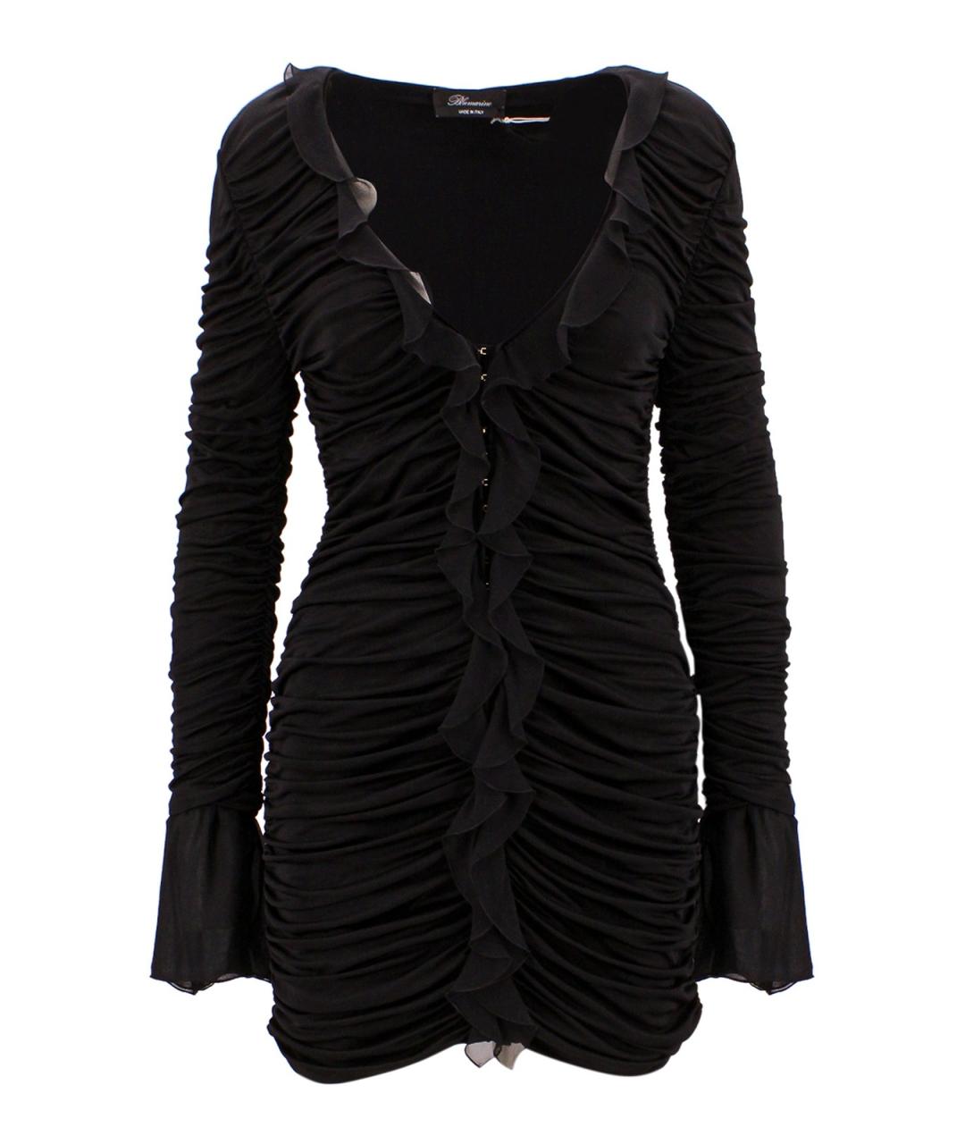 BLUMARINE Черное вискозное повседневное платье, фото 1