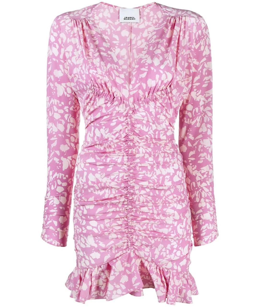 ISABEL MARANT Розовое шелковое повседневное платье, фото 5