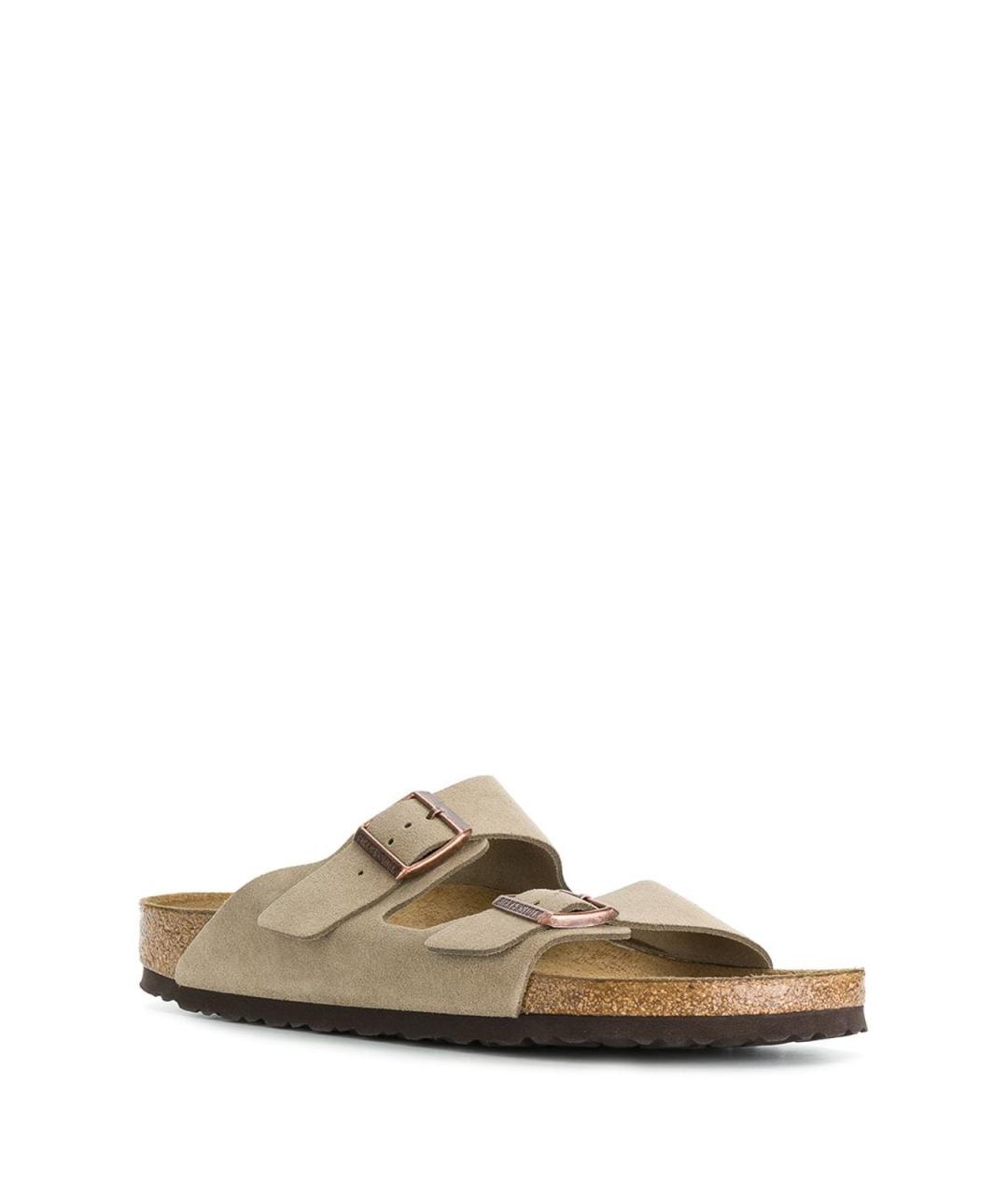 BIRKENSTOCK Бежевые замшевые сандалии, фото 4