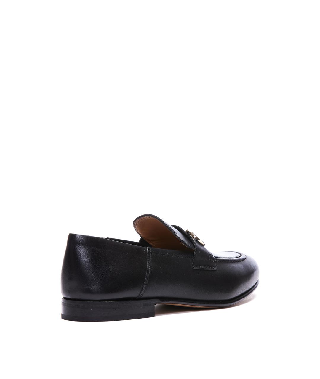FERRAGAMO Черные кожаные лоферы, фото 2
