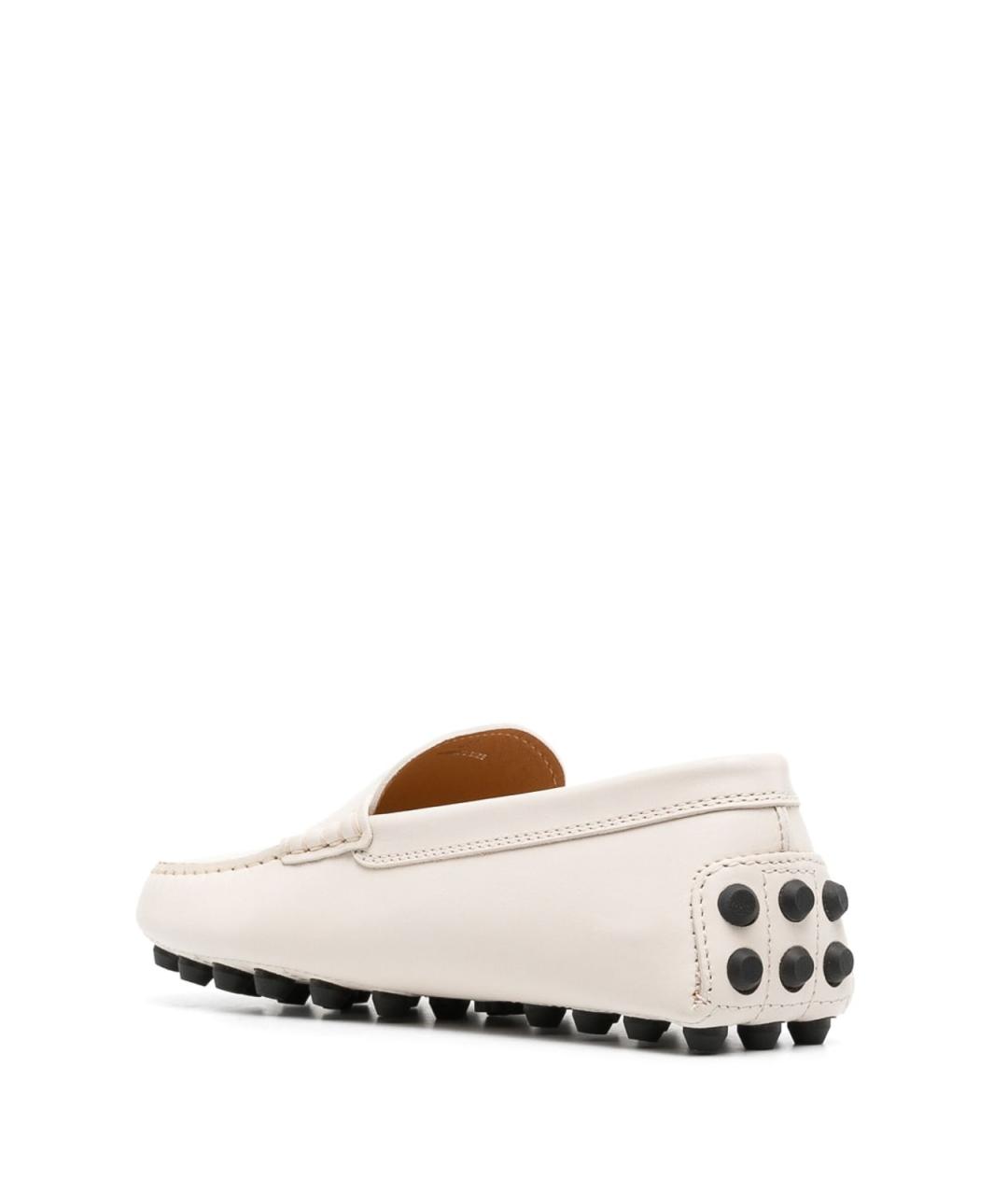 TOD'S Белые кожаные мокасины, фото 3