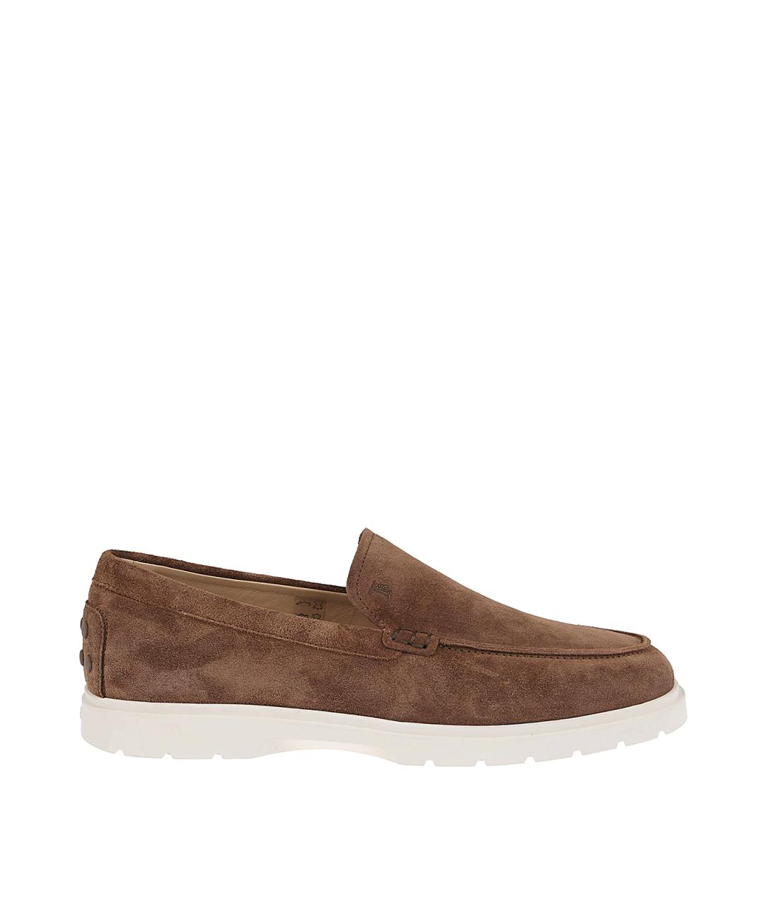 TOD'S Коричневые замшевые лоферы, фото 1
