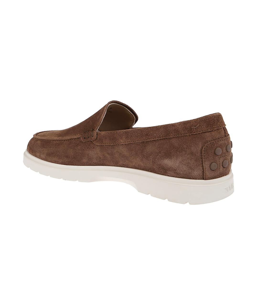 TOD'S Коричневые замшевые лоферы, фото 3