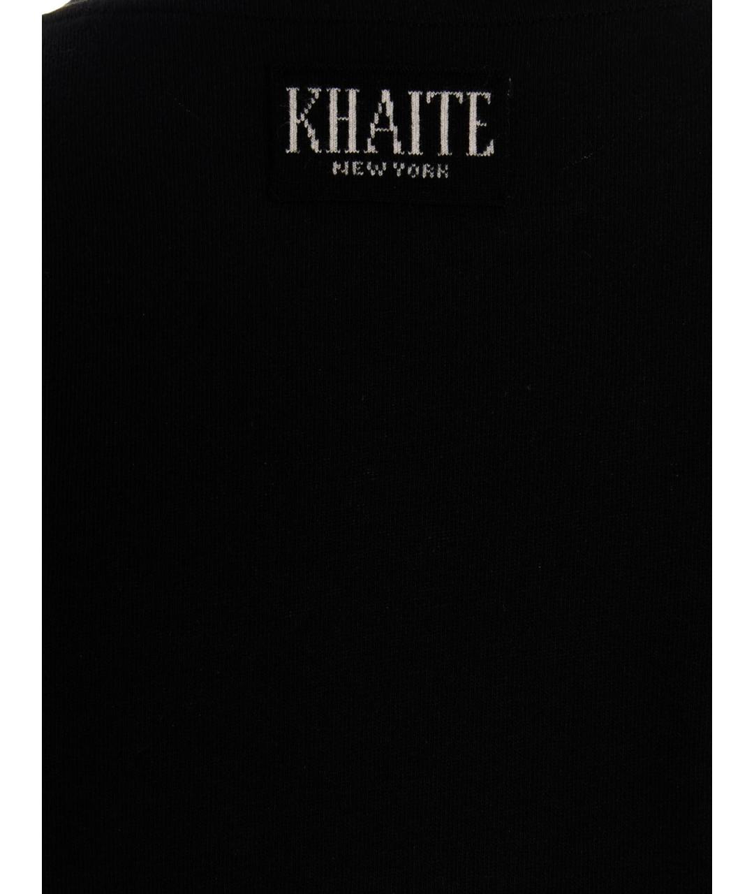 KHAITE Черная хлопковая футболка, фото 4