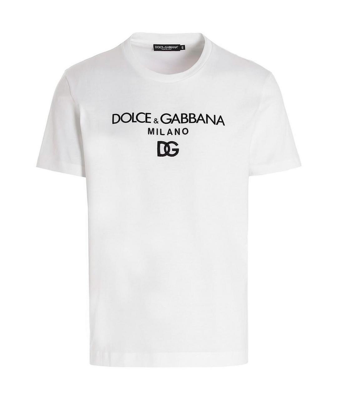 DOLCE&GABBANA Белая хлопковая футболка, фото 1