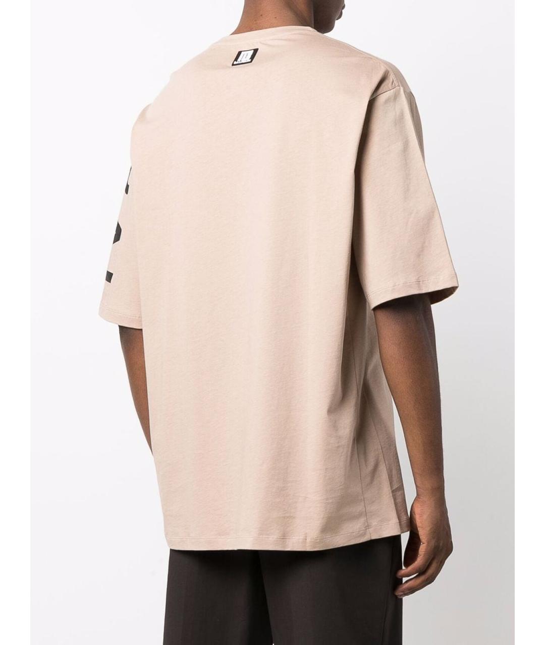 BALMAIN Бежевая хлопковая футболка, фото 3