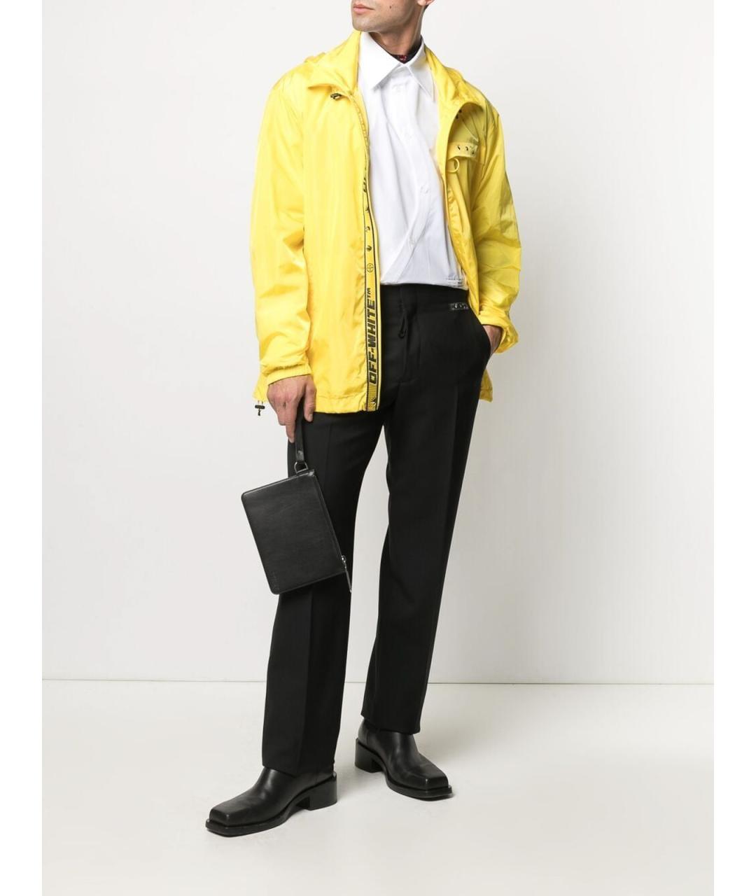 OFF-WHITE Черные шерстяные повседневные брюки, фото 2