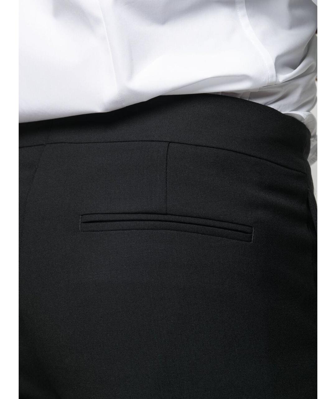 OFF-WHITE Черные шерстяные повседневные брюки, фото 4
