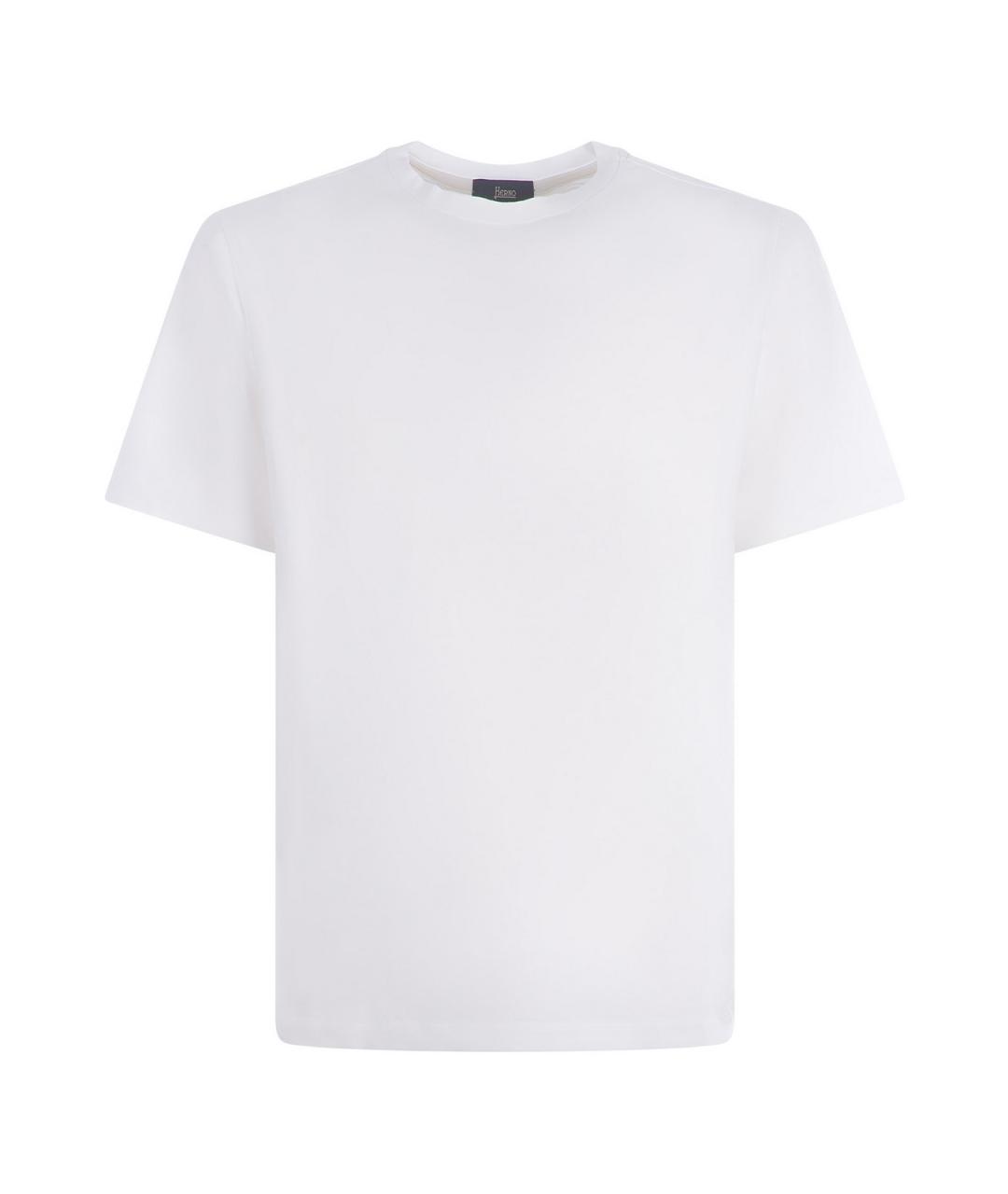 HERNO Белая хлопковая футболка, фото 1