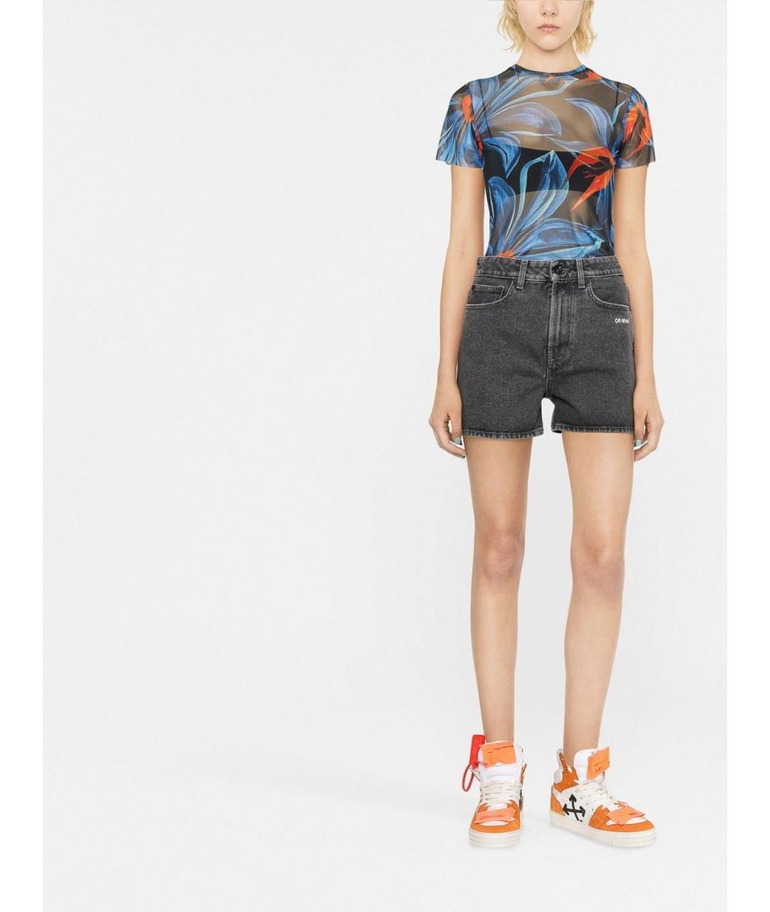 OFF-WHITE Серые хлопковые шорты, фото 4