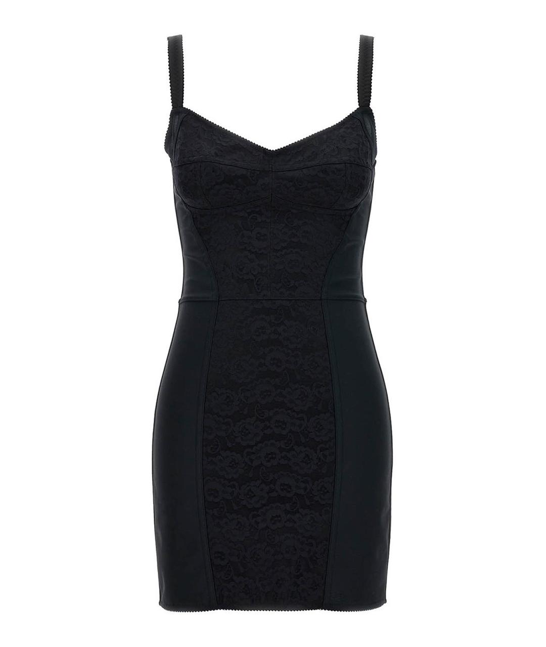 DOLCE&GABBANA Черное полиамидовое коктейльное платье, фото 1