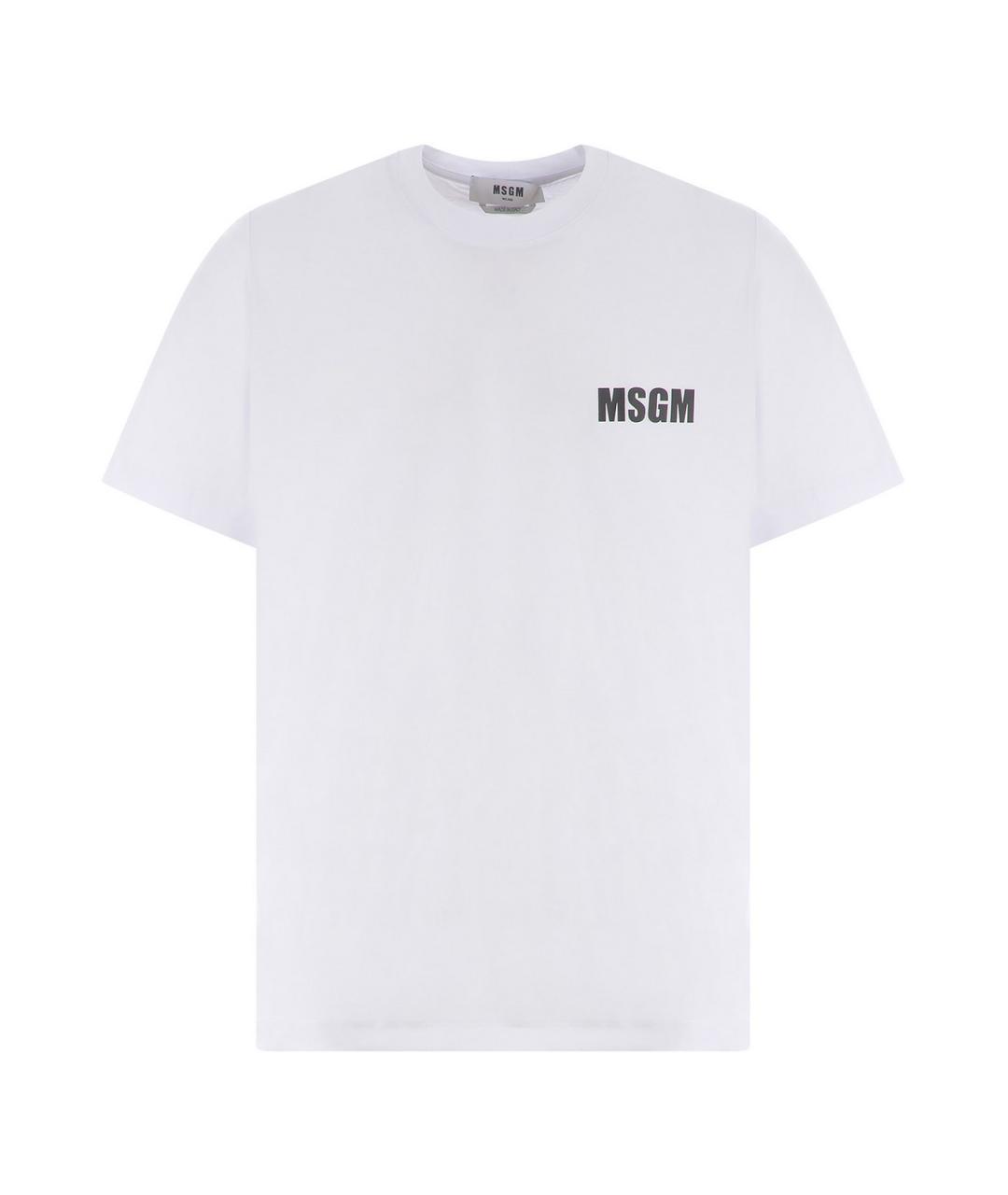 MSGM Белая хлопковая футболка, фото 1