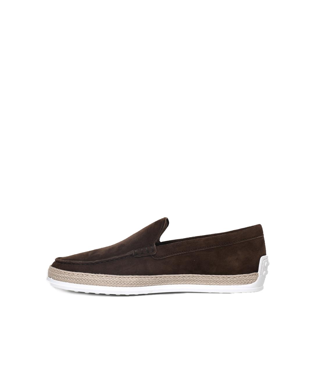 TOD'S Коричневые замшевые лоферы, фото 4