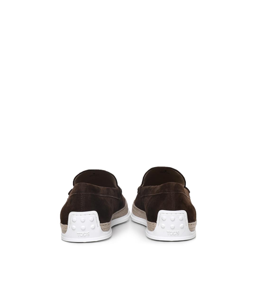 TOD'S Коричневые замшевые лоферы, фото 3