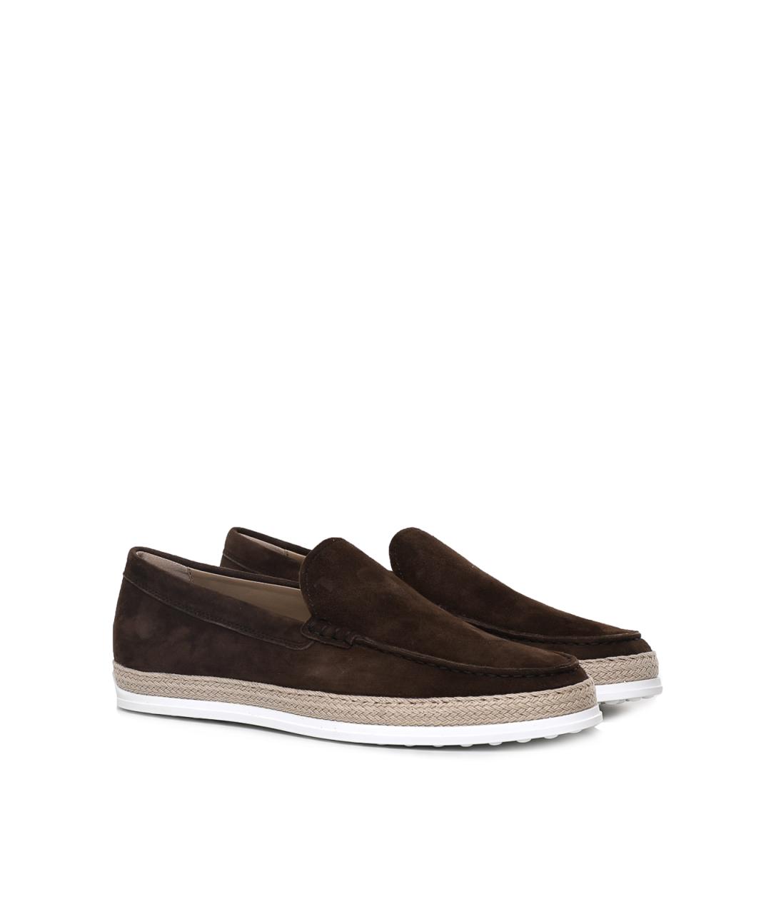 TOD'S Коричневые замшевые лоферы, фото 2