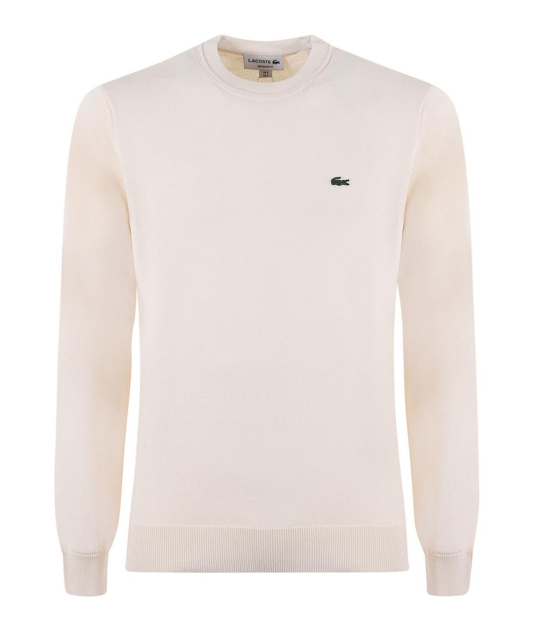 LACOSTE Белый хлопковый джемпер / свитер, фото 1