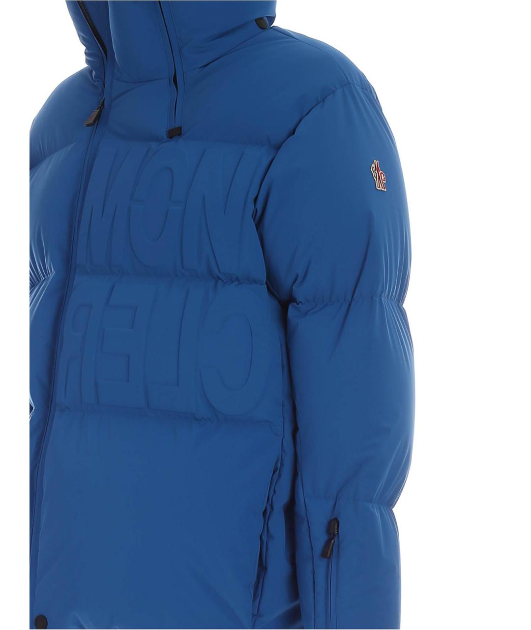 MONCLER Синий полиамидовый пуховик, фото 3
