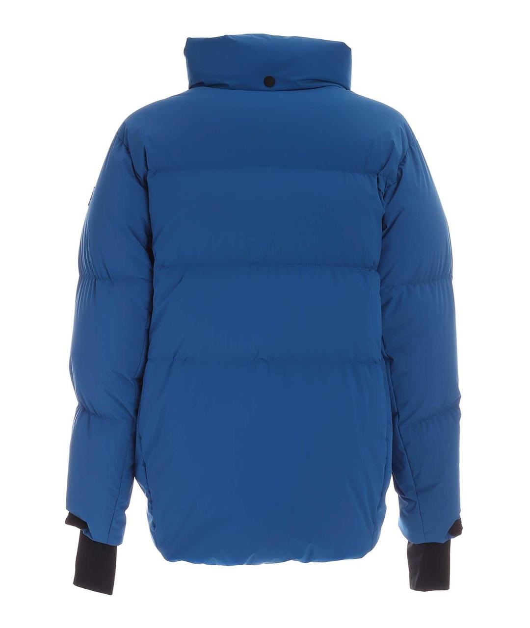 MONCLER Синий полиамидовый пуховик, фото 2