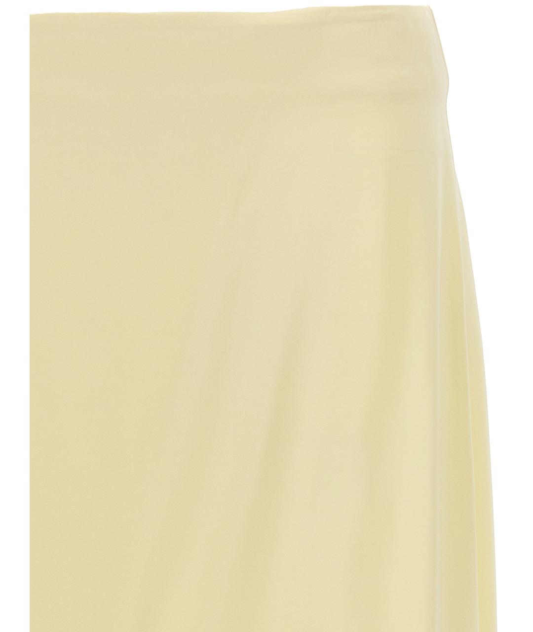 JIL SANDER Желтая вискозная юбка миди, фото 3