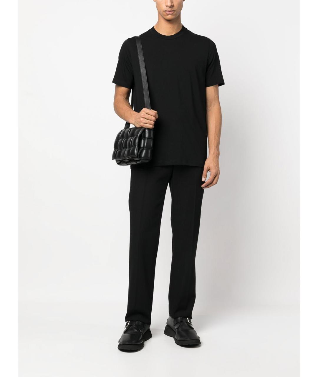 JIL SANDER Черная хлопковая футболка, фото 4