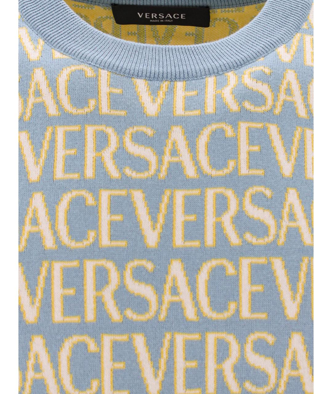 VERSACE Мульти хлопковый джемпер / свитер, фото 3