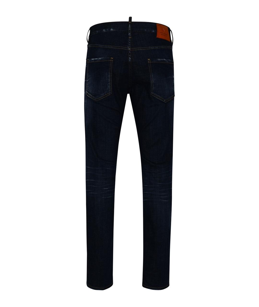 DSQUARED2 Синие хлопко-эластановые джинсы скинни, фото 2