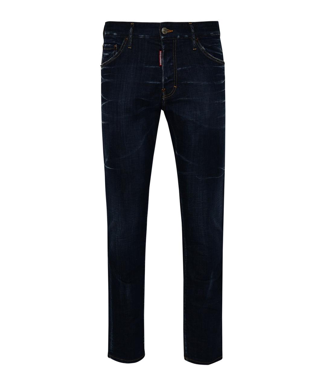 DSQUARED2 Синие хлопко-эластановые джинсы скинни, фото 1
