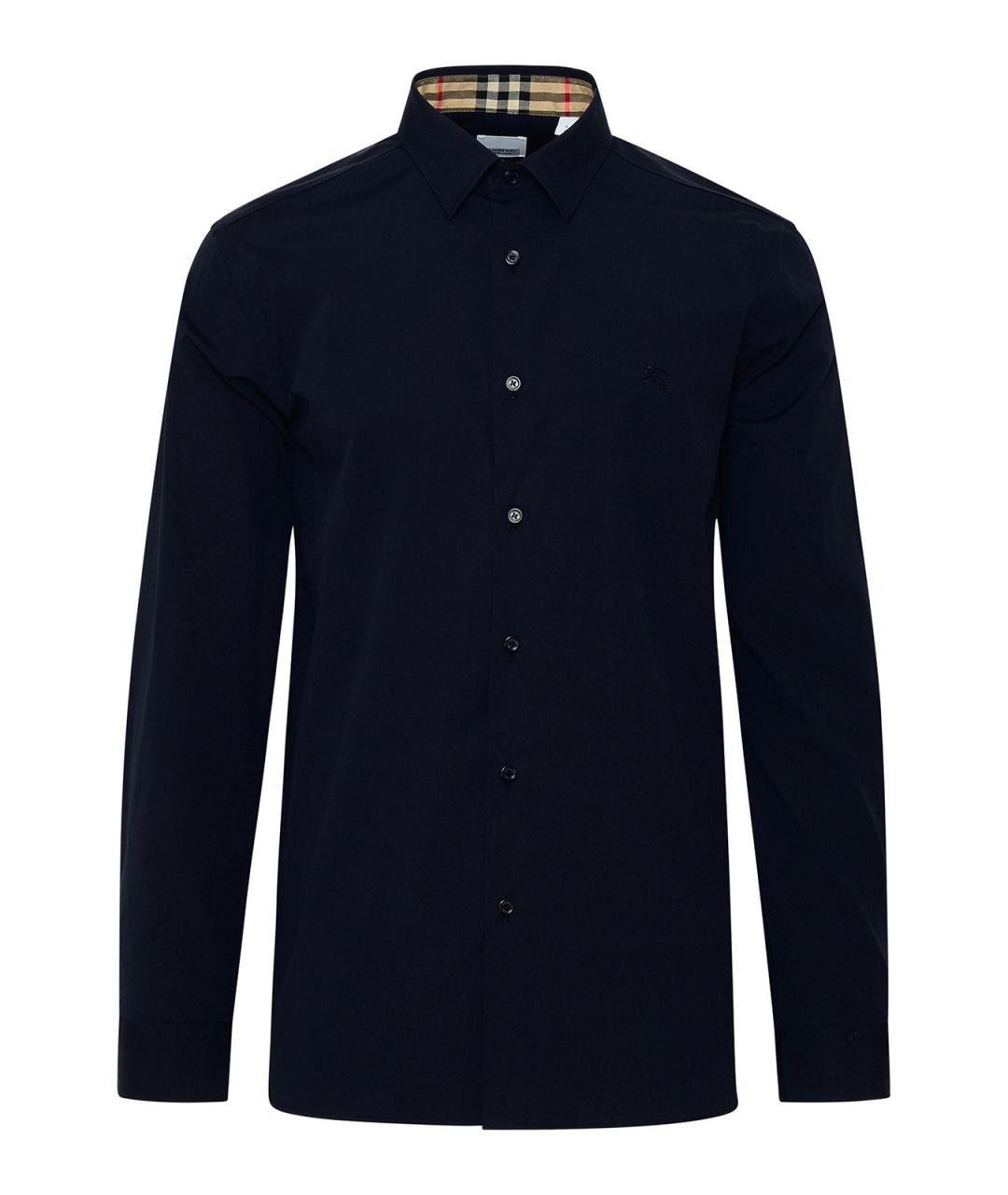 BURBERRY Синяя хлопковая классическая рубашка, фото 1