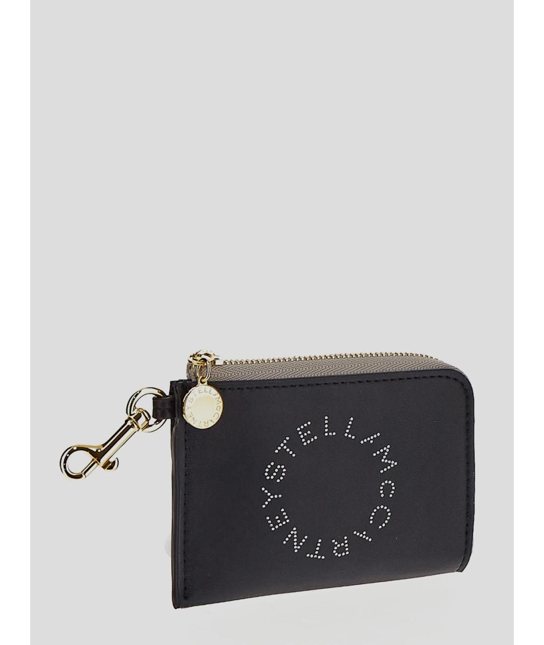 STELLA MCCARTNEY Черный полиуретановый кошелек, фото 2
