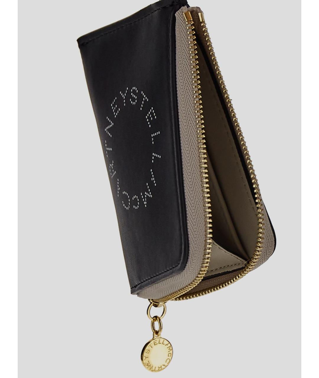 STELLA MCCARTNEY Черный полиуретановый кошелек, фото 4