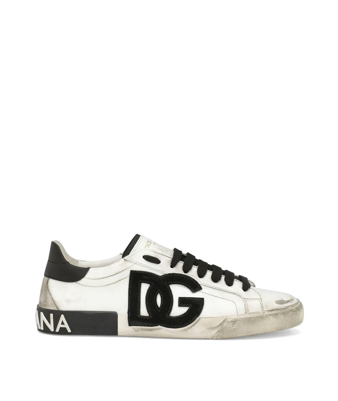 DOLCE&GABBANA Белые низкие кроссовки / кеды, фото 1