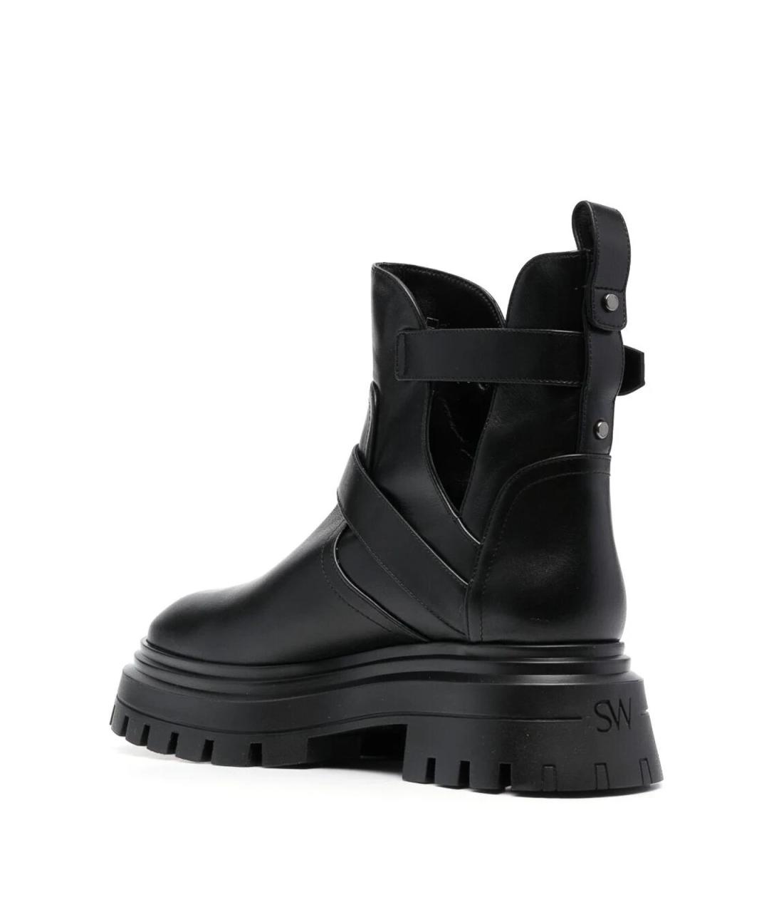 STUART WEITZMAN Черные кожаные ботильоны, фото 2