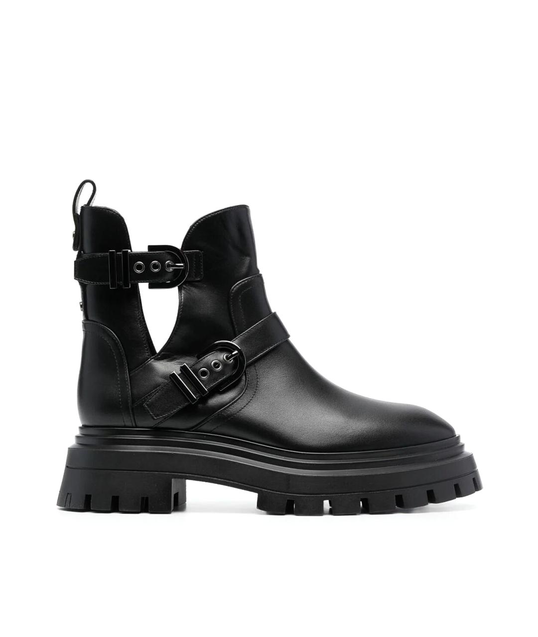 STUART WEITZMAN Черные кожаные ботильоны, фото 1