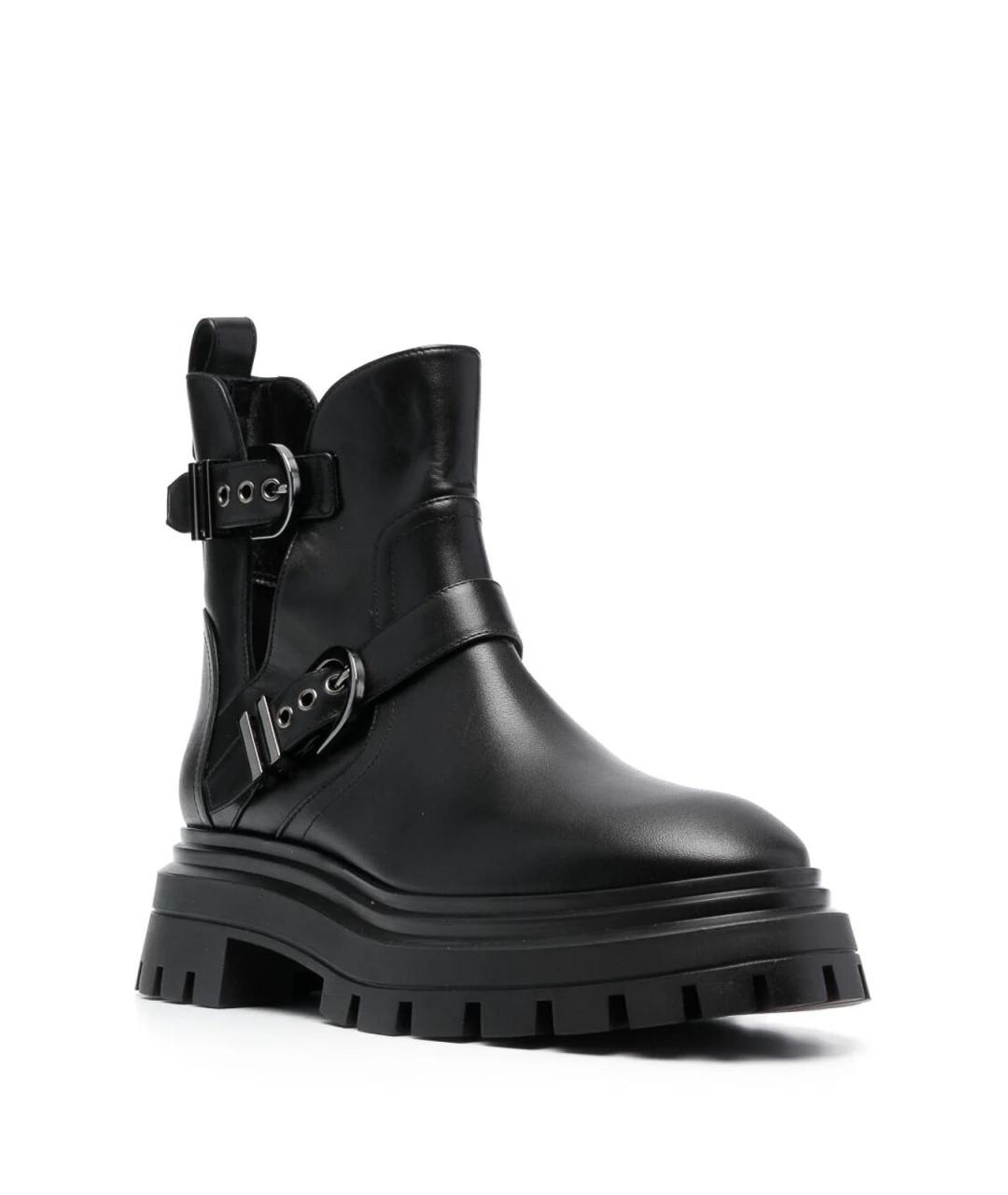 STUART WEITZMAN Черные кожаные ботильоны, фото 3