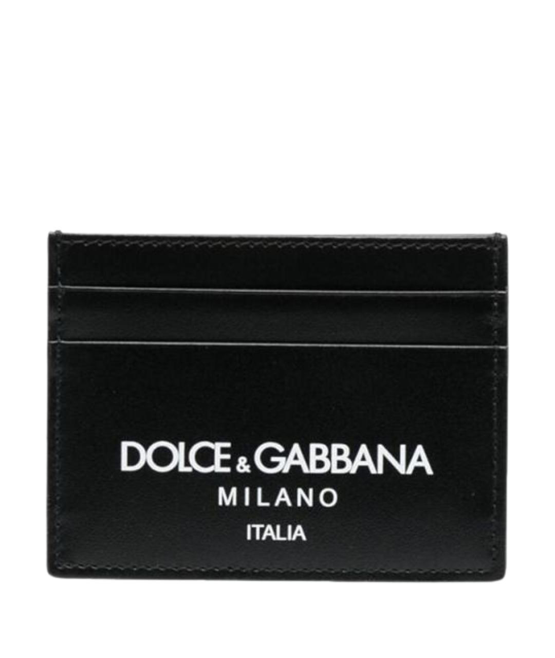 DOLCE&GABBANA Черная кожаная барсетка, фото 1