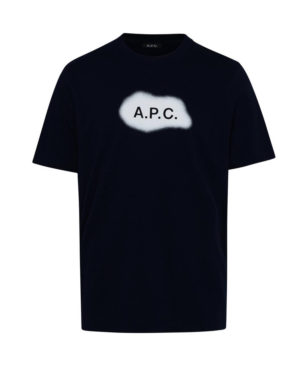 A.P.C. Синяя хлопковая футболка, фото 1