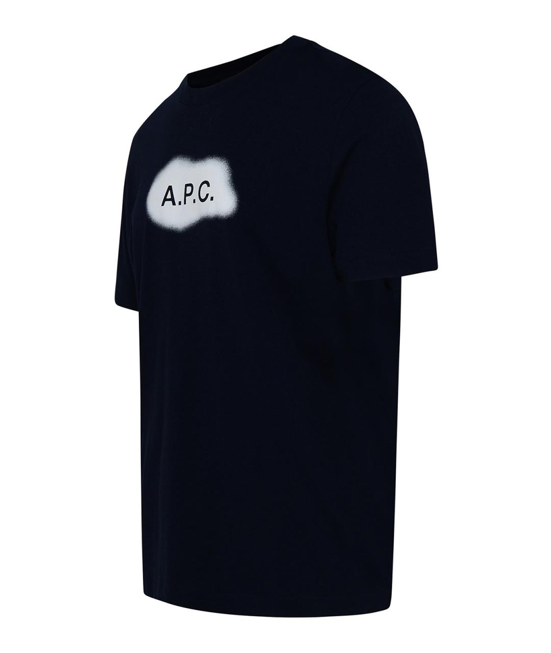 A.P.C. Синяя хлопковая футболка, фото 3