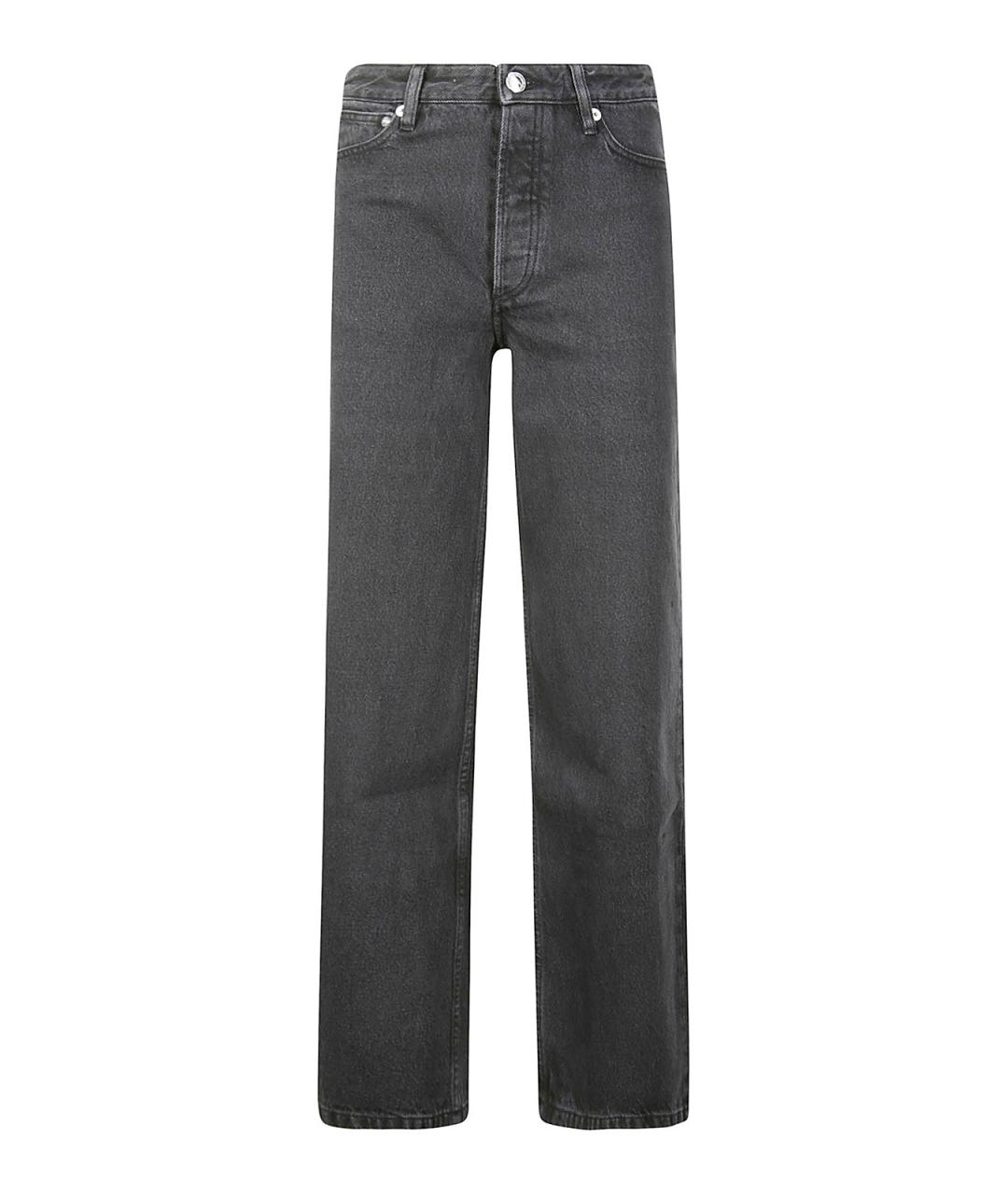 A.P.C. Серые хлопковые прямые джинсы, фото 1