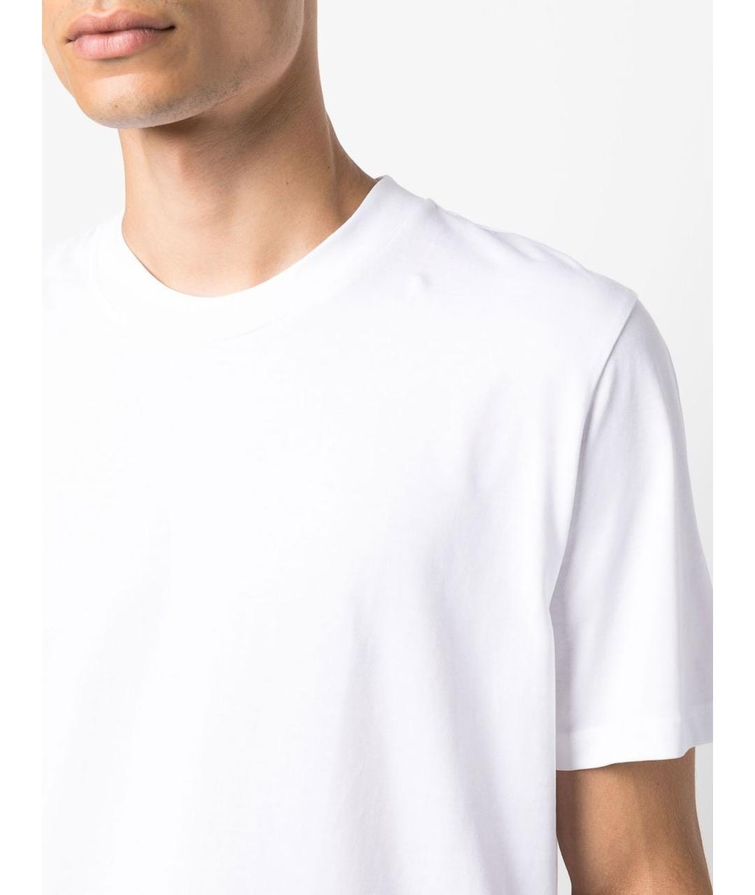 JIL SANDER Белая хлопковая футболка, фото 2