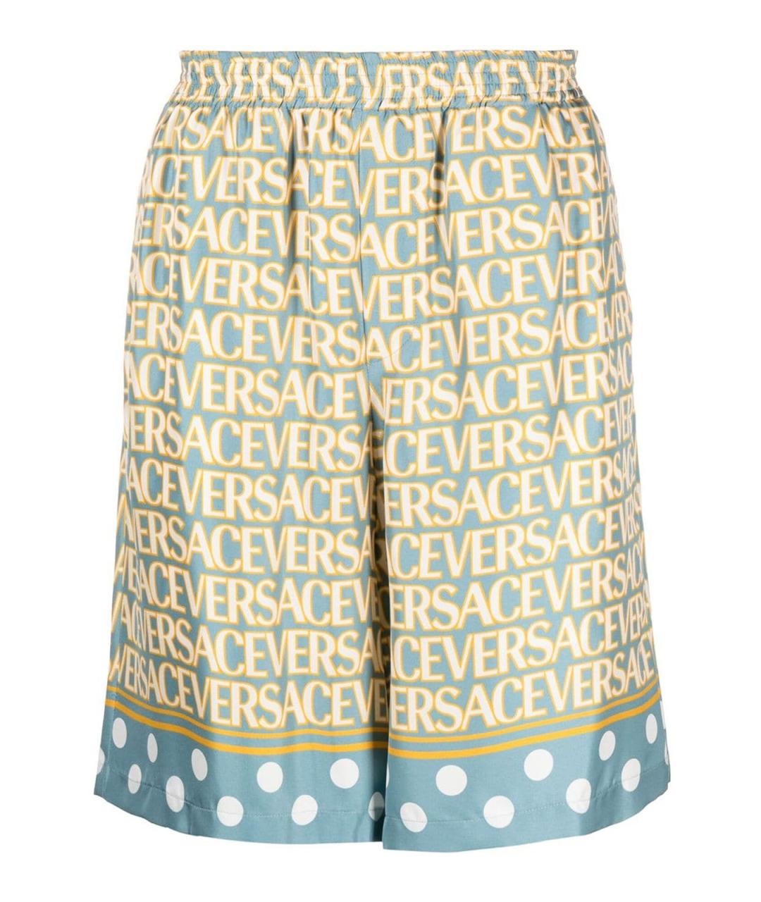 VERSACE Синие вискозные шорты, фото 1